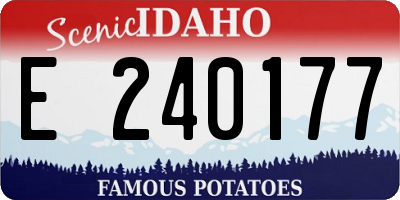 ID license plate E240177