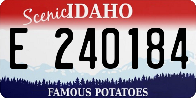 ID license plate E240184