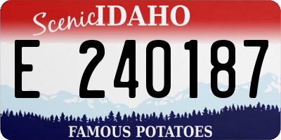 ID license plate E240187