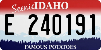 ID license plate E240191