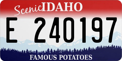 ID license plate E240197