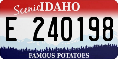 ID license plate E240198