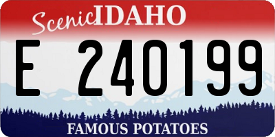 ID license plate E240199
