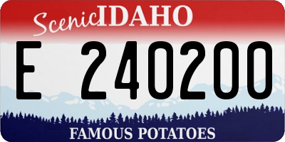 ID license plate E240200