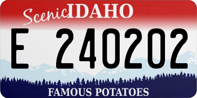 ID license plate E240202