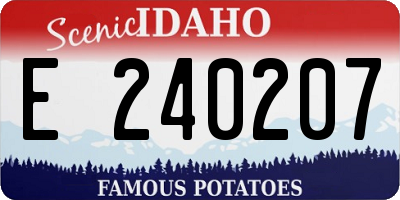 ID license plate E240207