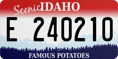 ID license plate E240210