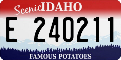 ID license plate E240211