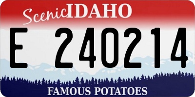 ID license plate E240214