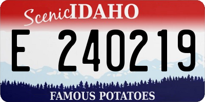 ID license plate E240219