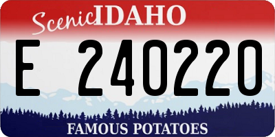 ID license plate E240220