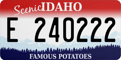 ID license plate E240222