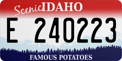 ID license plate E240223