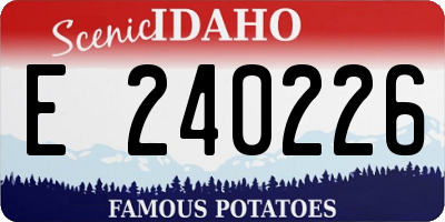 ID license plate E240226