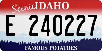 ID license plate E240227