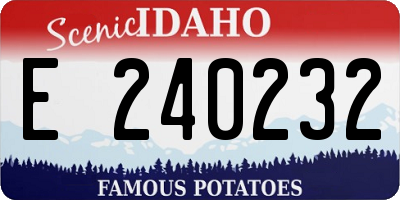 ID license plate E240232