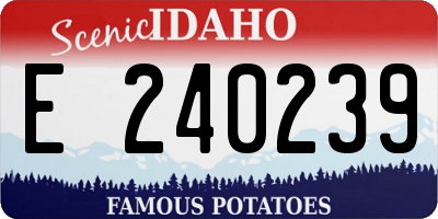 ID license plate E240239