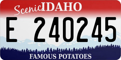 ID license plate E240245
