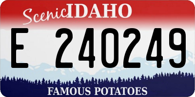 ID license plate E240249