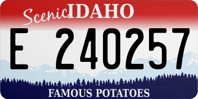 ID license plate E240257