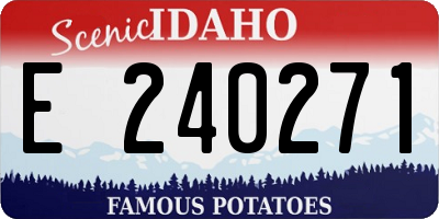 ID license plate E240271