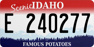 ID license plate E240277