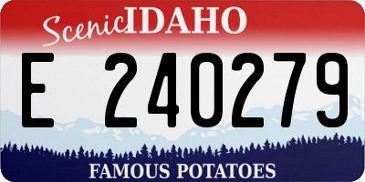 ID license plate E240279