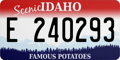 ID license plate E240293