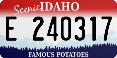 ID license plate E240317