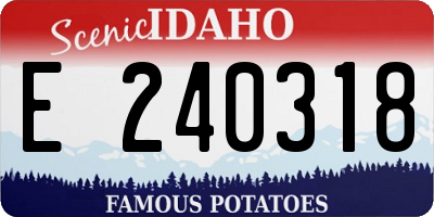 ID license plate E240318