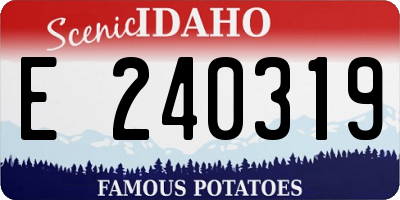 ID license plate E240319