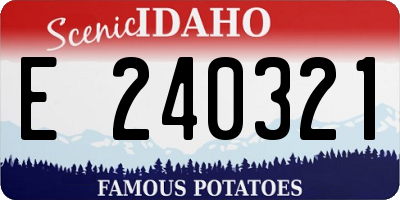 ID license plate E240321