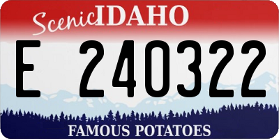 ID license plate E240322