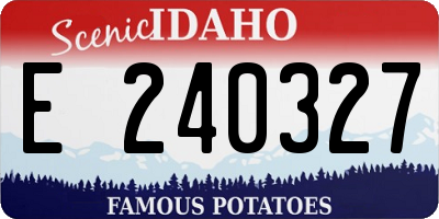 ID license plate E240327