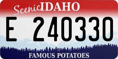 ID license plate E240330