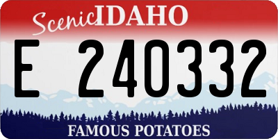 ID license plate E240332