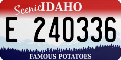 ID license plate E240336