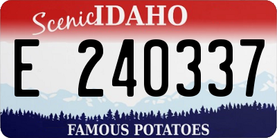 ID license plate E240337