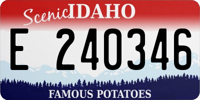 ID license plate E240346