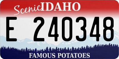 ID license plate E240348