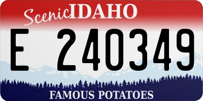 ID license plate E240349
