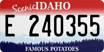 ID license plate E240355