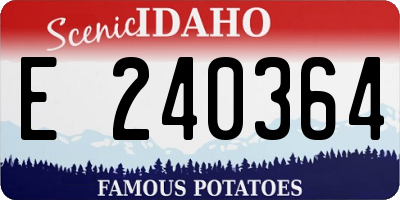 ID license plate E240364