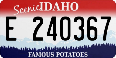 ID license plate E240367