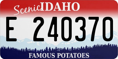 ID license plate E240370