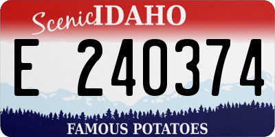 ID license plate E240374