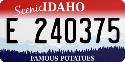 ID license plate E240375