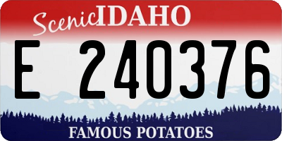 ID license plate E240376