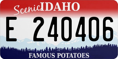 ID license plate E240406