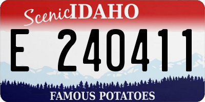 ID license plate E240411